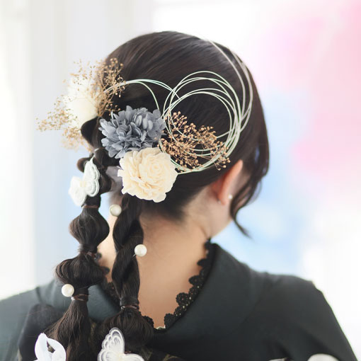 成人式の写真撮影　カチモリヘア