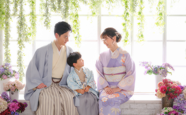 一生に一度の3歳の晴れ姿はらかんスタジオで