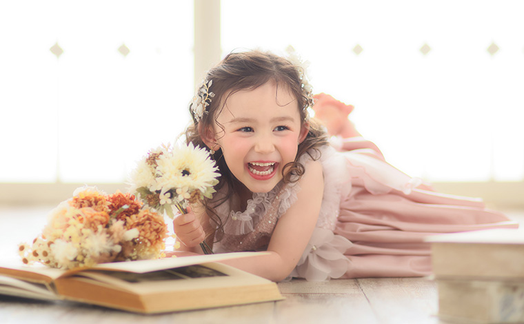 3歳の七五三はらかんスタジオで可愛くオシャレに残そう