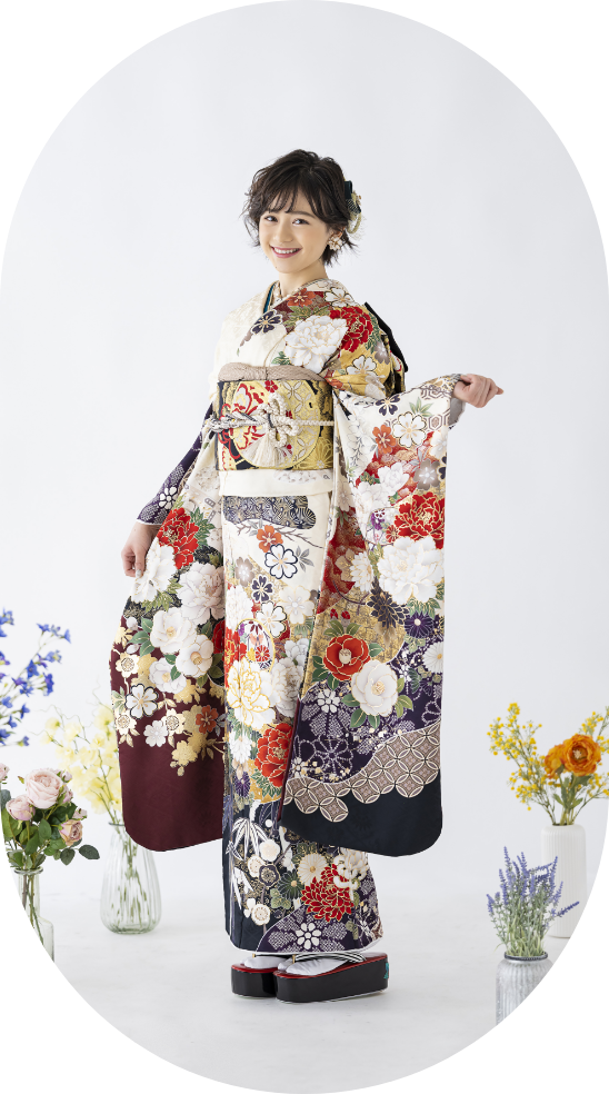 ひいな振袖 紅色
