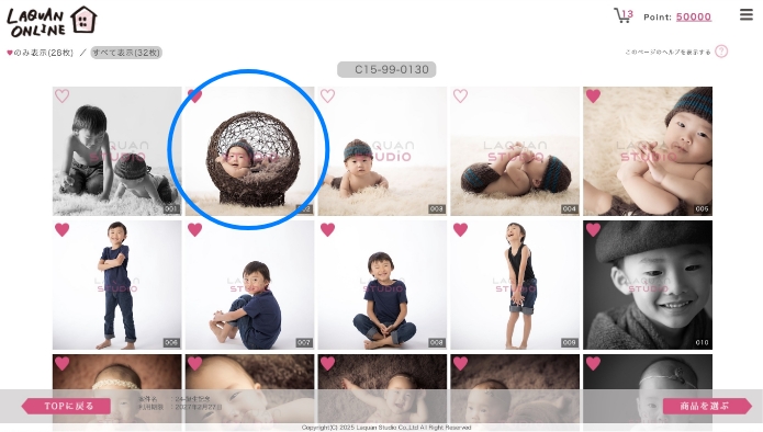 拡大写真を確認しながらダウンロードする方法2