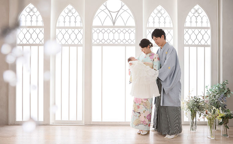 お宮参りと100日祝い