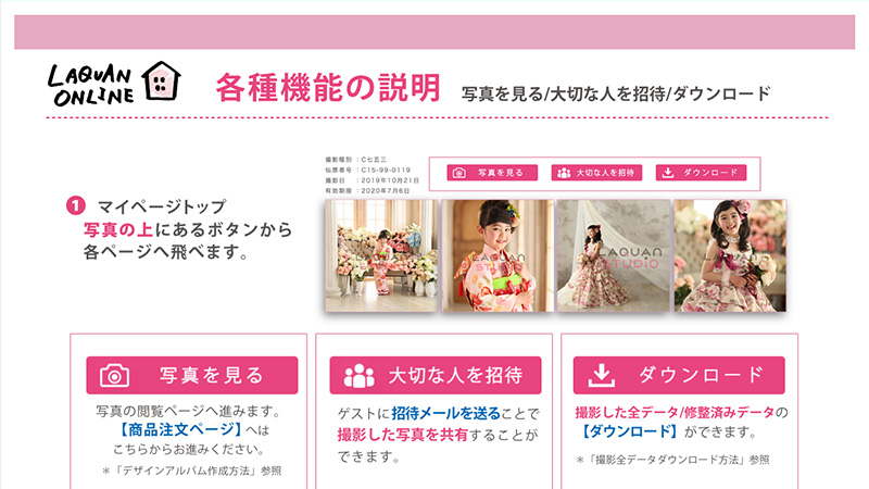 各種機能の説明