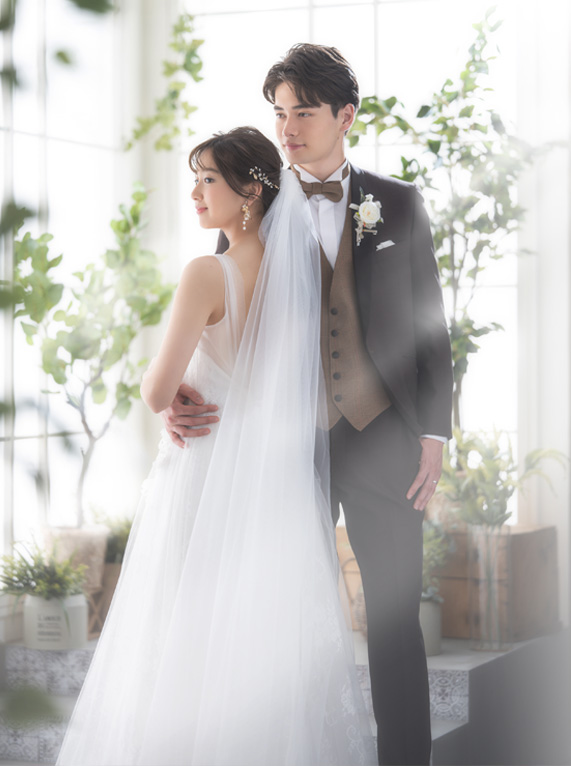 結婚写真 フォトウェディング 撮影メニュー らかんスタジオ 結婚式 ウェディングフォトの前撮り 記念撮影